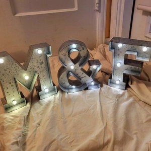 M & F LIGHTED MARQUEE LETTERS